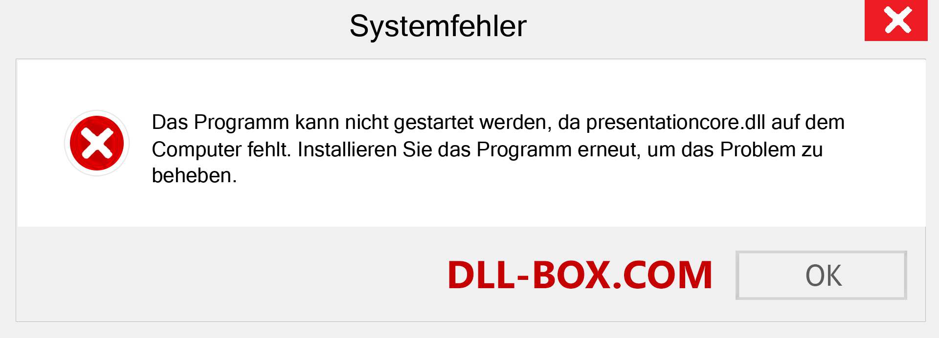 presentationcore.dll-Datei fehlt?. Download für Windows 7, 8, 10 - Fix presentationcore dll Missing Error unter Windows, Fotos, Bildern