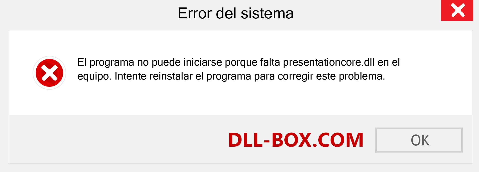 ¿Falta el archivo presentationcore.dll ?. Descargar para Windows 7, 8, 10 - Corregir presentationcore dll Missing Error en Windows, fotos, imágenes